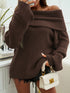 'Clarimond' Drop Shoulder Oversized Knit Sweater - Celes Fashion